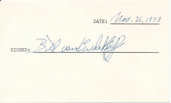 VAN BREDA KOLFF, Butch (1922-2007) - Signature