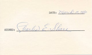 Item #37996 Signature. Charles E. SHARE