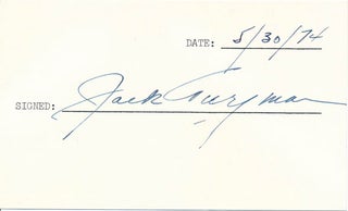 Item #38002 Signature. Jack TWYMAN