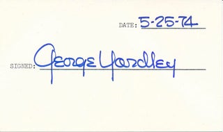Item #38044 Double Signature. George YARDLEY