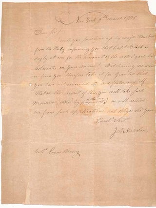 Item #38447 Autograph Letter Signed. John NICHOLSON