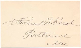 Item #38612 Signature. Thomas B. REED