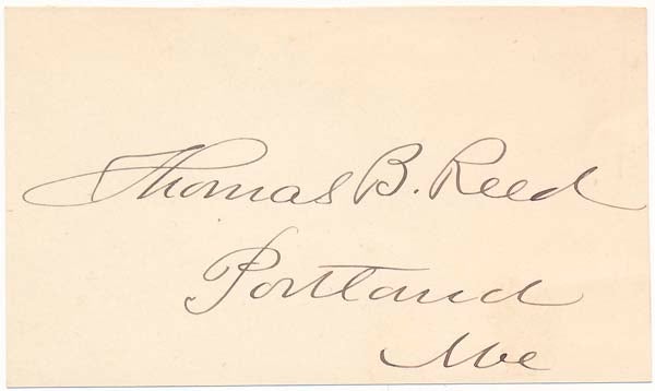 Item #38612 Signature. Thomas B. REED.