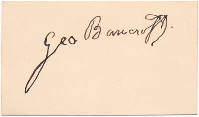 Item #39132 Signature. George BANCROFT.