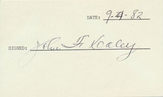 Item #39643 Signature. John F. DALEY