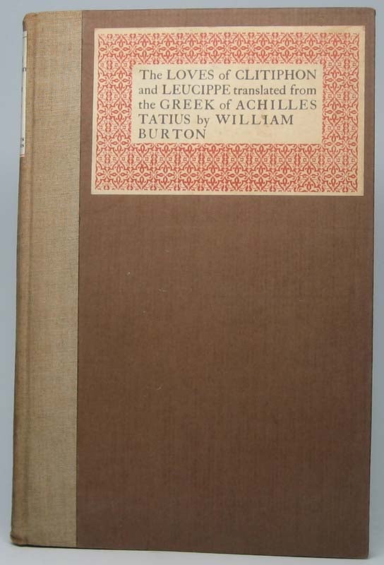 Item #39714 The Loves of Clitophon and Leucippe. Achilles TATIUS.