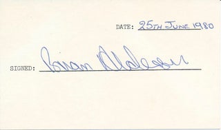 Item #39906 Signature. Brian ALDERSON