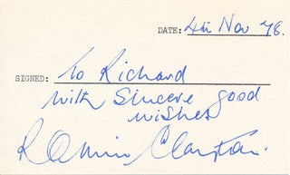 Item #39911 Signature and Inscription. Ronnie CLAYTON