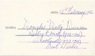 Item #39928 Signature and Inscription. Douglas "Dally" DUNCAN