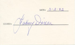 Item #39946 Signature. Johnny DIXON