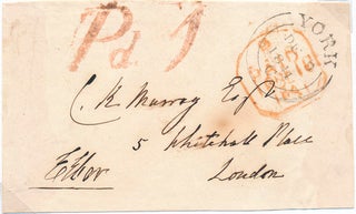 Item #40600 Free-Franked Envelope. Edward VENABLE-VERNON-HARCOURT, Archbishop of York