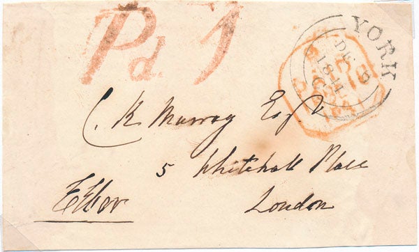 Item #40600 Free-Franked Envelope. Edward VENABLE-VERNON-HARCOURT, Archbishop of York.