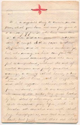 Item #40711 Autograph Manuscript (unsigned). NEW ENGLAND / EDUCATION