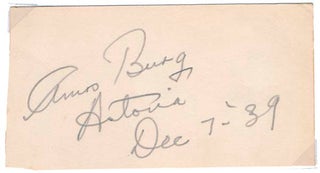 Item #40765 Signature. Amos BURG