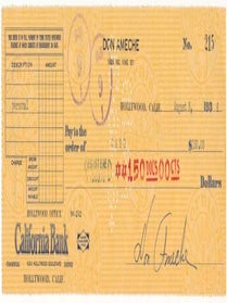 Item #40809 Partly-printed Typed Document Signed. Don AMECHE