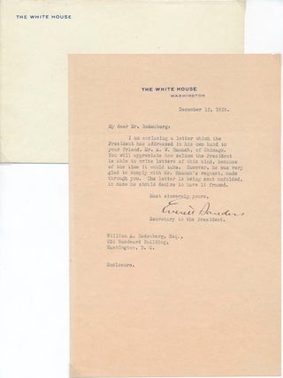 Item #40862 Typed Letter Signed / Unsigned Photograph. Everett SANDERS