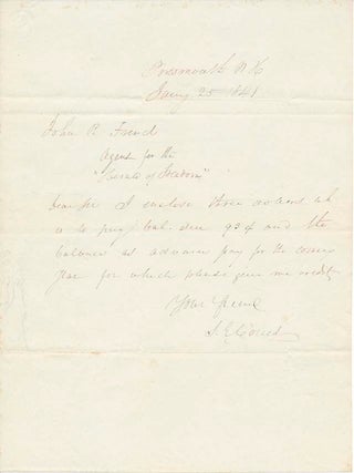 Item #41569 Autograph Note Signed. Samuel Elliott COUES