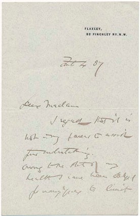 Item #41795 Autograph Letter Signed. Briton RIVIERE