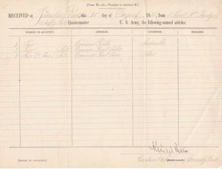 Item #41819 Partly-Printed Document Signed. Kinzie BATES