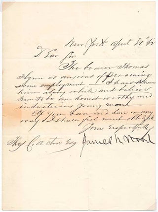 Item #41873 Letter Signed. James R. WOOD