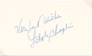 Item #41895 Inscription and Signature. Lita Grey CHAPLIN