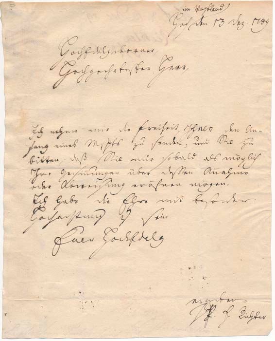 Item #42342 Autograph Letter Signed. Johann Paul Friedrich RICHTER.