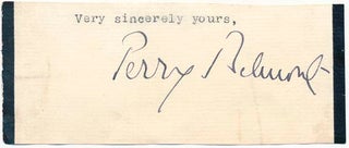 Item #42483 Signature. Perry BELMONT