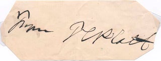 Item #42530 Free-Franked Signature. Thomas C. PLATT