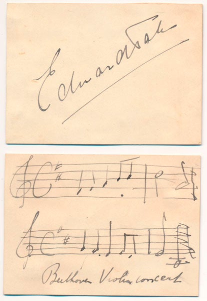 Item #42879 Signature / Autograph Musical Quotation. Edward TAK.