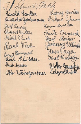 Item #42919 Signatures. VIENNA BOYS CHOIR -- 1932