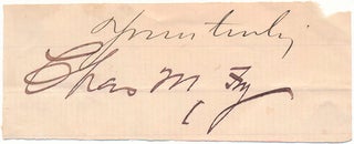 Item #42967 Signature. Charles W. FRY