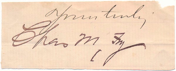 Item #42967 Signature. Charles W. FRY.