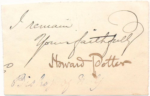 Item #43364 Signature. Howard POTTER.