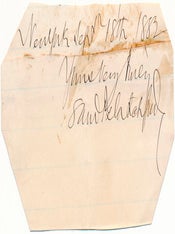 Item #43366 Signature and Salutation. Samuel BLATCHFORD