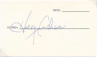 Item #43663 Signature. Harry ANDERSON