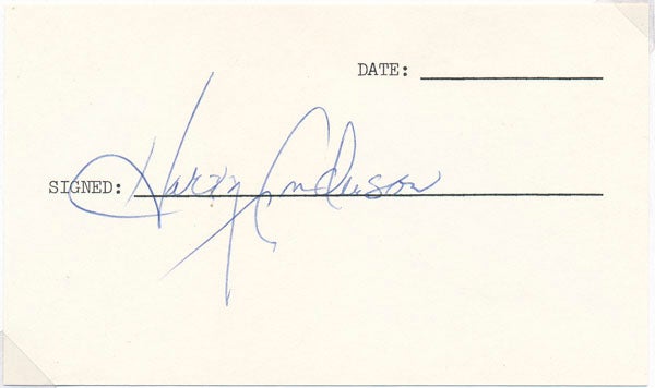 Item #43663 Signature. Harry ANDERSON.