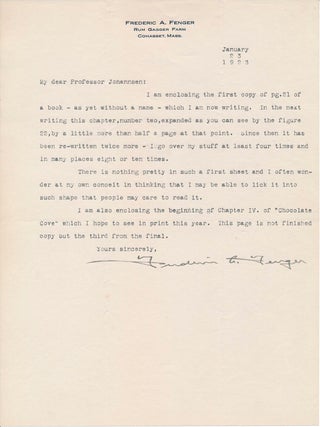 Item #43679 Typed Letter Signed / Unsigned Typed Manuscript. Frederick A. "Skully" FENGER