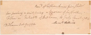 Item #44071 Autograph Document Signed. Fisher AMES