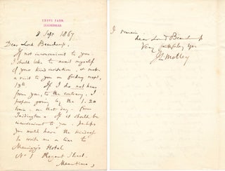 Item #44137 Autograph Letter Signed. John L. MOTLEY