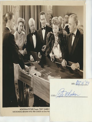Item #44171 Signature / Unsigned Photograph. Peter COOKSON