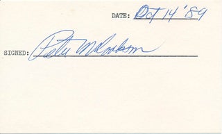 Item #44171 Signature. Peter COOKSON