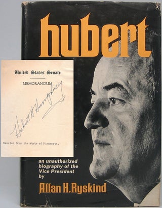 Item #44181 Hubert: An Unauthorized Biography of the Vice President. Allan H. RYSKIND