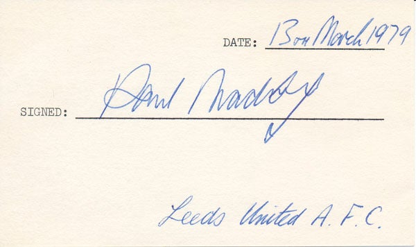 Item #44347 Signature. Paul MADELEY.