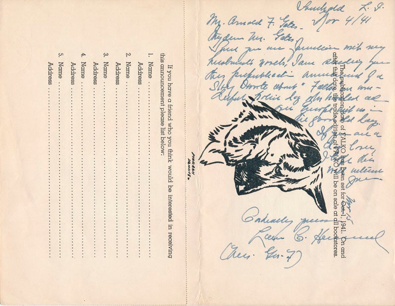 CONRAD, Lillie - Autograph Note Signed (Pre-1882-1946)