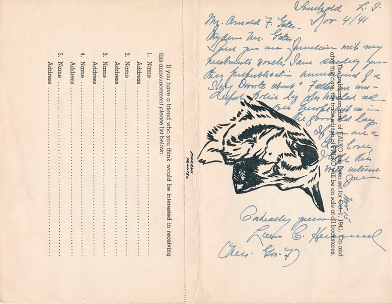 Item #44412 Autograph Note Signed (pre-1882-1946). Lillie CONRAD.