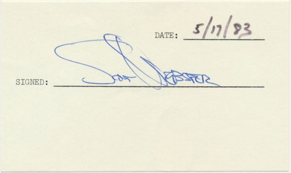 Signature | Scott WEBSTER
