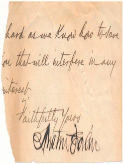 Item #45101 Letter Signed (closing portion). Austin CORBIN