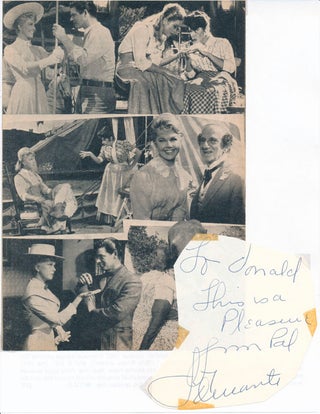 Item #45353 Inscription and Signature / Unsigned Film Program. Jimmy DURANTE, 1893--1980
