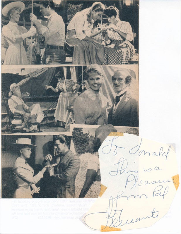 Item #45353 Inscription and Signature / Unsigned Film Program. Jimmy DURANTE, 1893--1980.