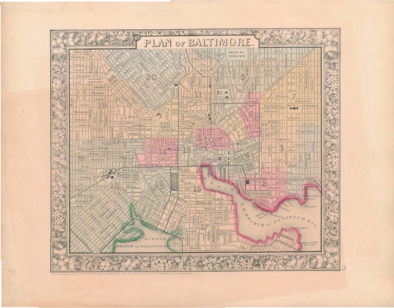Item #45417 Plan of Baltimore. BALTIMORE -- Map.